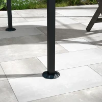 Outsunny 7' x 5' Garden Grill Canopy, BBQ Grill Gazebo Tent with Steel Frame and Hooks, Outdoor Sun Shade, Grey(m-10)