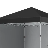 Outsunny 10' x 10' Pop Up Canopy with Sidewalls, Roller Bag, Height Adjustable Instant Tent for Outdoor Garden Patio, Black(m-10)
