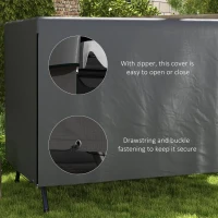 Outsunny 3-Seater Patio Swing Cover, Outdoor Garden Furniture Protection Hammock Glider Cover, Waterproof Dustproof Windproof, 85" x 61" x 59", Dark Grey(m-5)