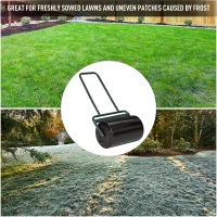 Outsunny 20-Inch Push/Tow Behind Lawn Roller Filled with 10 Gal Water or Sand for Flattening Sod in the Garden, Dark Green(m-5)