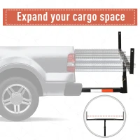 Soozier Suspended Truck Bed Extender with Adjustable Width and Height For Ladder, Rack, Canoe, Kayak, Long Pipes and Lumber(m-5)