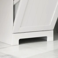 HOMCOM Laundry Hamper Cabinet, Laundry Cabinet with Tilt Out Laundry Basket and Drawer, White(m-9)