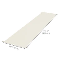 Outsunny 2 Pcs UV Protection Pergola Replacement Canopy, Pergola Shade Cover, Easy to Install, for 10' x 10' Pergola, Cream White(m-3)