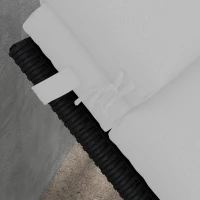 Outsunny Patio Chaise Lounge Chair Cushion Replacement Sun Lounger Pads with Headrest and Ties, Light Grey(m-9)