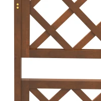 Outsunny Wooden Planter with Trellis Privacy Screen, Raised Garden Bed to Grow Vegetables, Herbs and Flowers, Orange(m-9)