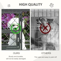 PawHut Heavy Duty Dog Crate w/ Wheels, Openable Top, Removable Tray, Bowl, for All-Sized Dogs, 42.5" x 29" W x 35"(m-4)