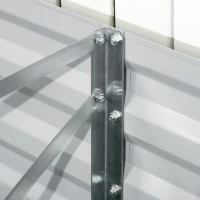 Outsunny Galvanized Raised Garden Bed, Steel Outdoor Planters with Reinforced Rods, 71" x 35" x 23", Light Grey(m-8)