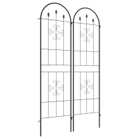 Outsunny Metal Trellis Set of 2, Garden Trellis for Climbing Plants Support Frames, Arrow Design(m-11)