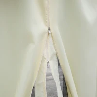 Outsunny 10' x 13' Patio Gazebo, Aluminum Frame Double Roof Outdoor Gazebo Canopy Shelter with Netting & Curtains, Cream White(m-8)