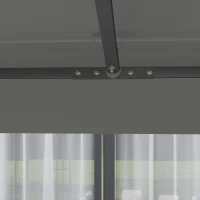 Outsunny 10' x 10' Gazebo Canopy Replacement Cover, 2-Tier Garden Gazebo Roof Replacement, UPF30+, TOP COVER ONLY, Grey(m-10)