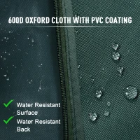 Outsunny Outdoor Swing Cover, Large 3-Seat Patio Swing Chair Hammock Cover UV Resistant Windproof All Weather Protection, Green(m-6)