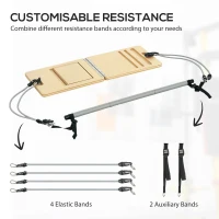 Soozier Pilates Bar Kit with Resistance Bands and Foldable Calf Stretch Board, Pilates Equipment for Full Body Workouts, Grey(m-5)