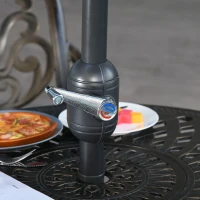 Outsunny 8ft Half Round Umbrella Outdoor Balcony Parasol Patio Garden Outdoor Window Sun Shade w/ 5 Ribs(m-11)