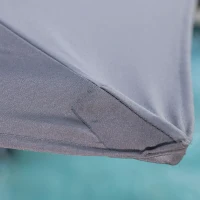 Outsunny 8ft Half Round Umbrella Outdoor Balcony Parasol Patio Garden Outdoor Window Sun Shade w/ 5 Ribs(m-13)