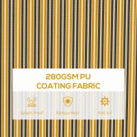 Outsunny 13' x 10' Retractable Awning, 280gsm UV Resistant Sunshade Shelter, for Deck, Balcony, Yard, Amber and Dark Grey(m-6)