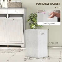 HOMCOM Laundry Hamper Cabinet, Laundry Cabinet with 2 Tilt Out Laundry Baskets and 2 Drawers, White(m-5)