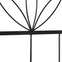 Outsunny Metal Garden Trellis Pack of 2 for Climbing Plants, Arched Grid Trellis Panels, 20" x 60", Black(m-9)
