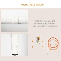 PawHut 5 Pieces Dog Agility Training Equipment with Disc, Whistle, Weaves Poles, Adjustable Jumping Poles, Food Bag, Carry Bag(m-6)