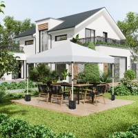 Outsunny 10' x 10' Pop Up Canopy with Sidewalls, Roller Bag, Height Adjustable Instant Tent for Outdoor Garden Patio, Light Grey(m-8)