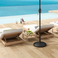 Outsunny Round Patio Umbrella Base, 26 lbs Resin Umbrella Stand Base, Heavy Duty Patio Umbrella Holder for 1.3"/1.5"/1.9" Umbrella Poles for Outdoor, Lawn, Poolside, Black(m-7)