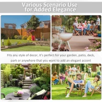 Outsunny 18" Ceramic Garden Stool with Woven Lattice Design, Indoor & Outdoor Decorative Accent Stool, White(m-7)