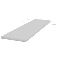 Outsunny Patio Chaise Lounge Chair Cushion Replacement Sun Lounger Pads with Headrest and Ties, Light Grey(m-2)