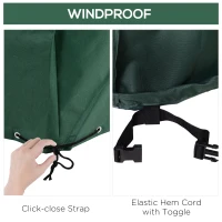 Outsunny Large Patio Garden Furniture Set Cover 600D Oxford Square Waterproof, 90.6" L x 90.6" W x 27.6" H, Green(m-5)