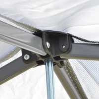 Outsunny 10' x 10' Pop Up Canopy Tent with Airy Top Vents and Wheeled Carry Bag for Outdoor, Garden, Patio, White(m-10)