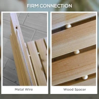 Outsunny 47" Wooden Garden Pathway, Outdoor Roll Out Straight Walkway, Garden Boardwalk for Wedding, Party, Natural Wood Finish(m-5)