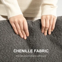 HOMCOM 54.3" Loveseat Sofa, 2 Seater Sofa with Removable Cushions, Small Couch with Solid Wood Frame for Living Room, Dark Grey(m-5)