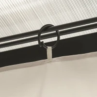 Outsunny 9.84' x 9.84' Gazebo Sidewall Set with Hooks/C-Rings, Beige(m-8)