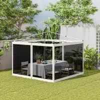 Outsunny Gazebo Mosquito Netting, Replacement Mosquito Netting with Zippers for 10' x 10' Pop-Up Canopy Tent (Mosquito Net Only)(m-9)