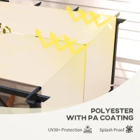 Outsunny 2 Pcs Pergola Replacement Canopy, UV Protection Pergola Shade Cover, Easy to Install, for 10 x 12ft Pergola, Khaki(m-5)