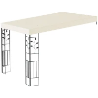 Outsunny 10' x 10' Outdoor Pergola Canopy, Metal Patio Canopy with Drainage Holes for Backyard, Garden, Cream White(m-11)