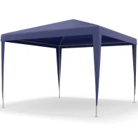 Outsunny 10x10ft Party Tent Portable Gazebo, Folding Garden Canopy Event Shelter Outdoor Sunshade Dark Blue(m-11)