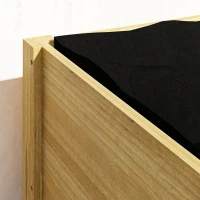 Outsunny Wooden Raised Garden Bed with Acrylic Panels, Raised Planter Box with Drainage Holes, 43.3" x 19.7" x 31.5"(m-9)