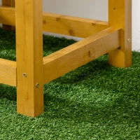 Outsunny Raised Garden Bed with Folding Side Table, Elevated Wood Planter Box for Flowers and Vegetables, Use for Patio, Balcony(m-8)