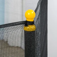 Qaba 4.6FT Trampoline for Kids with Enclosure Net for Ages 3-10, Indoor Outdoor Use, Black(m-9)