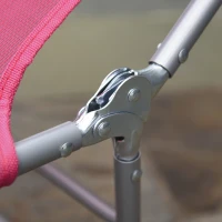 Outsunny Folding Chaise Lounge Chair, Pool Sun Tanning Chair, Outdoor Lounge Chair with Reclining Back, Breathable Mesh Seat, Headrest for Beach, Yard, Patio, Pink(m-7)