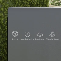 Outsunny 3-Seater Patio Swing Cover, Outdoor Garden Furniture Protection Hammock Glider Cover, Waterproof Dustproof Windproof, 85" x 61" x 59", Dark Grey(m-4)