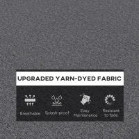 Outsunny 2-Piece Back and Seat Cushion Pillows Replacement, Patio Chair Cushions Set with Ties for Indoor Outdoor, Grey(m-4)