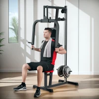 Soozier Chest Fly and Chest Press Machine for Back, Pectoral, Rear Deltoid and Shoulder Training, Black(m-8)