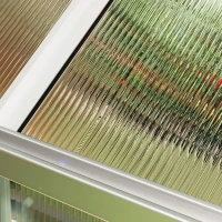 Outsunny 6' x 6' x 6.6' Polycarbonate Greenhouse, Walk-In Green House Kit Garden, Plants Grow, Galvanized Sheet Aluminum Frame with Rain Gutter, Vent and Sliding Door, Silver(m-9)