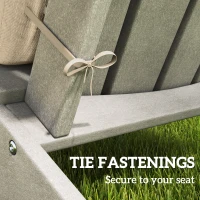 Outsunny Set of 4 Outdoor Chair Cushions, High Back Adirondack Chair Cushion with Ties, High-Density Foam, Beige(m-6)