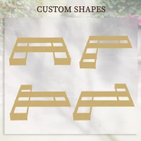 Outsunny DIY 5-box Garden Planter with Open Bottom for Outdoor Plants, Vegetables, Flowers, Herbs, Natural Wood(m-4)