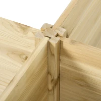 Outsunny DIY 5-box Garden Planter with Open Bottom for Outdoor Plants, Vegetables, Flowers, Herbs, Natural Wood(m-9)