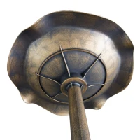 Outsunny Bird Bath for Outdoors, 28" Height Birdbath with Lotus Leaf Basin, Bird Feeder with Stand for Garden, Yard, Bronze(m-10)