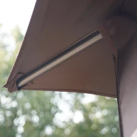 Outsunny 10' x 10' Outdoor Gazebo with Netting and Curtains, Patio Gazebo Canopy with 2-Tier Soft Top Roof and Steel Frame for Lawn, Garden, Backyard and Deck(m-8)