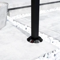 Outsunny 7' x 5' Garden Grill Canopy, BBQ Grill Gazebo Tent with Steel Frame and Hooks, Outdoor Sun Shade, Wine Red(m-9)