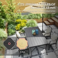 Outsunny Square Patio Umbrella Base Holder, Heavy Duty Outdoor Umbrella Stand Base, Filled Up to 55lbs with Stand or 44lbs with Water for Garden, Poolside, Black(m-5)